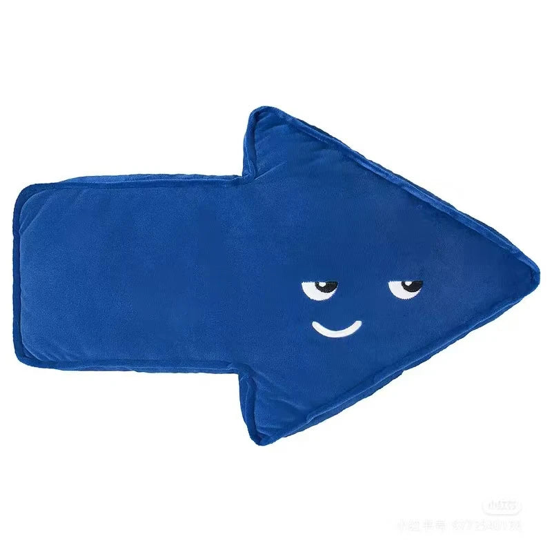 Kawaii Personified Expression Cloud Plush Pillow Arrow Logo Plush Cushion Filling Pillow Soft Home Sofa Chair Decoration Pillow