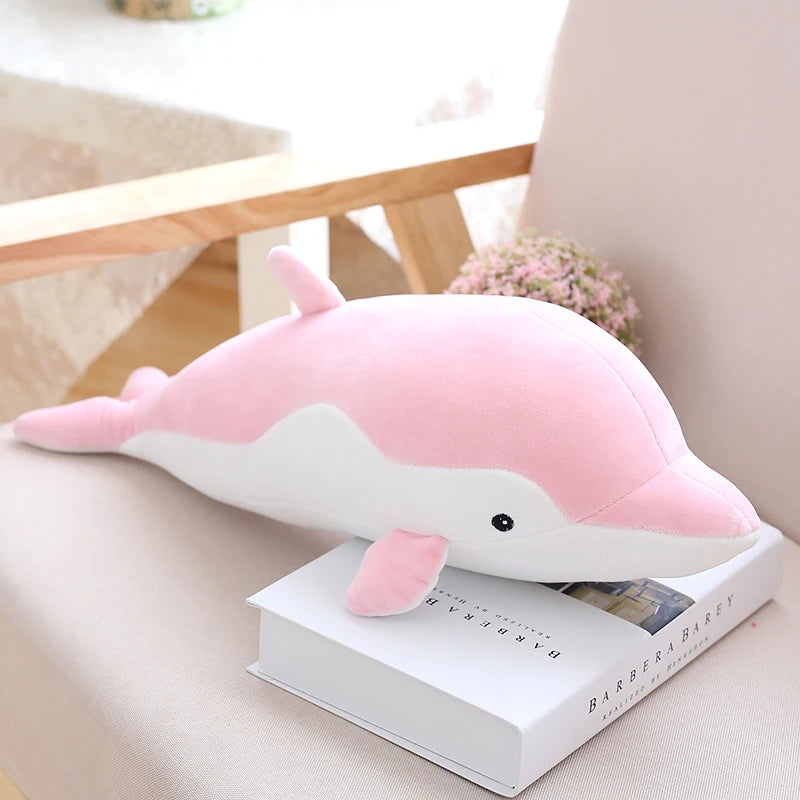 ふわふわ やわらか イルカ ぬいぐるみ ピンク グレー