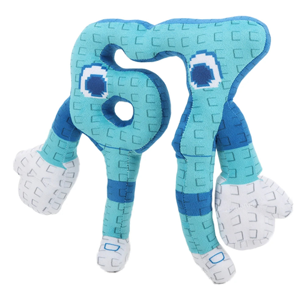 25cm STEAL A BRAINROT Blue No. 67 Plush Toy Cute House Dolls Game Surrounding Blue No. 67 Toys Soft Toys for Kids Birthday Gifts