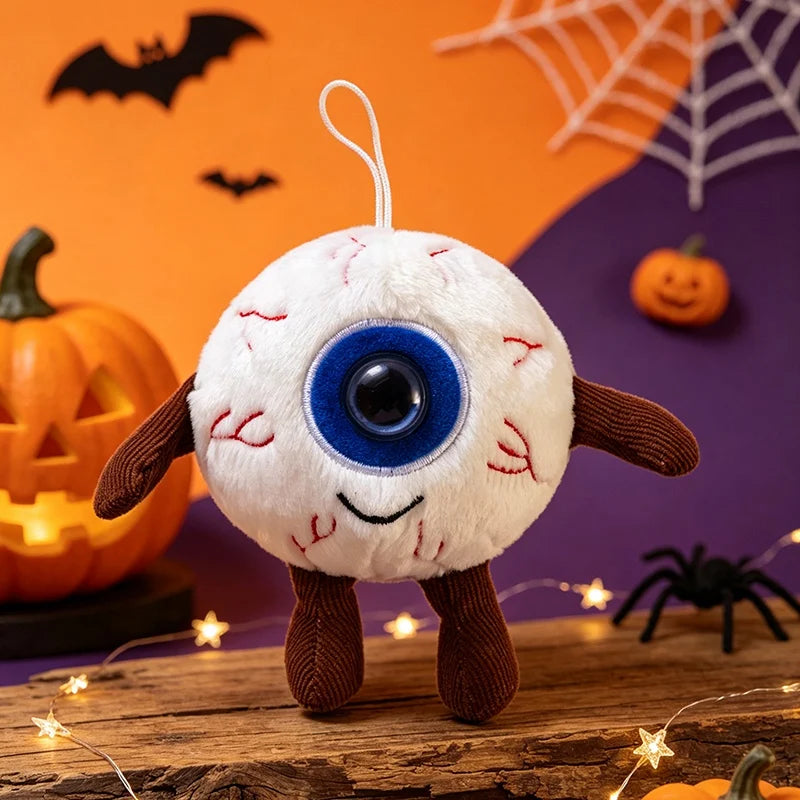 Halloween Plush Toys Scary Eyeball Ghost Squishy Toy Cartoon Soft Model Soft Kawaii Halloween Holiday Gifts
