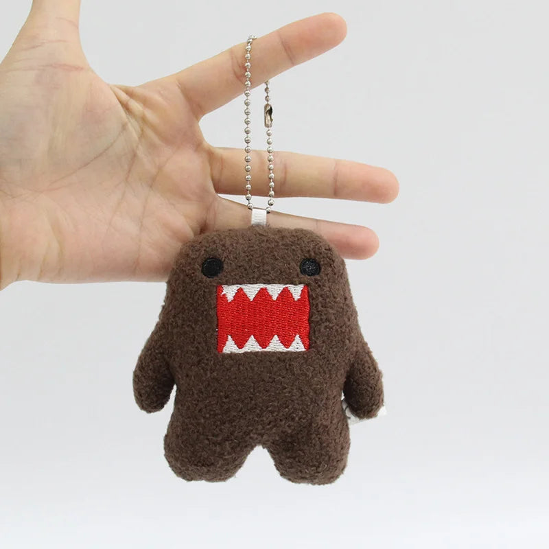 8cm Kawaii Domo Kun Plush Toys Cute Cartoon Domo Kun Plush Keychain Anime Keyring Charm for Backpack Decor Kids Birthday Gifts
