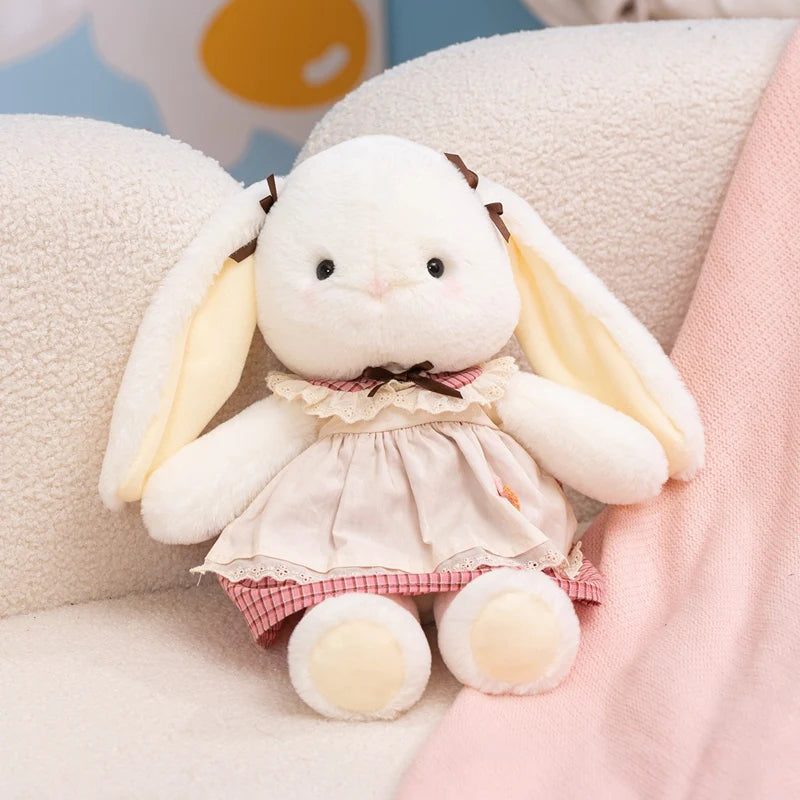 Cute Long Ears Princess Rabbit Plush Doll Cartoon Bunny Wear Skirt Animal Stuffed Toy Home Decoration Birthday Gift For Girls