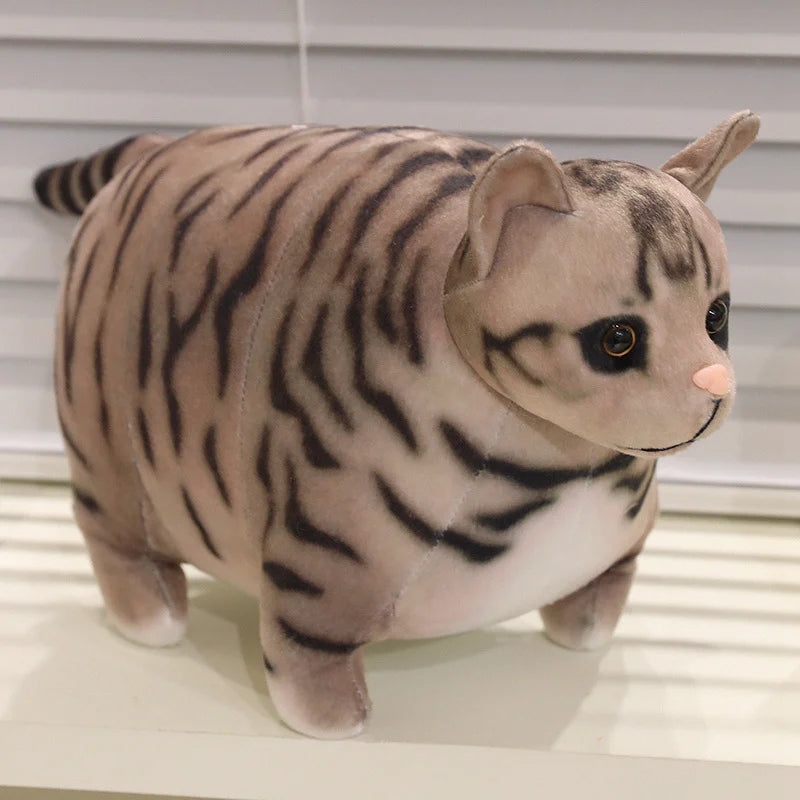 もっちり茶トラ猫 ぬいぐるみ 大小セット キーホルダー付き