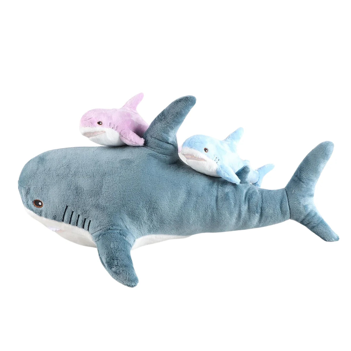 ふわふわ カラフル 親子サメのぬいぐるみ 5点セット