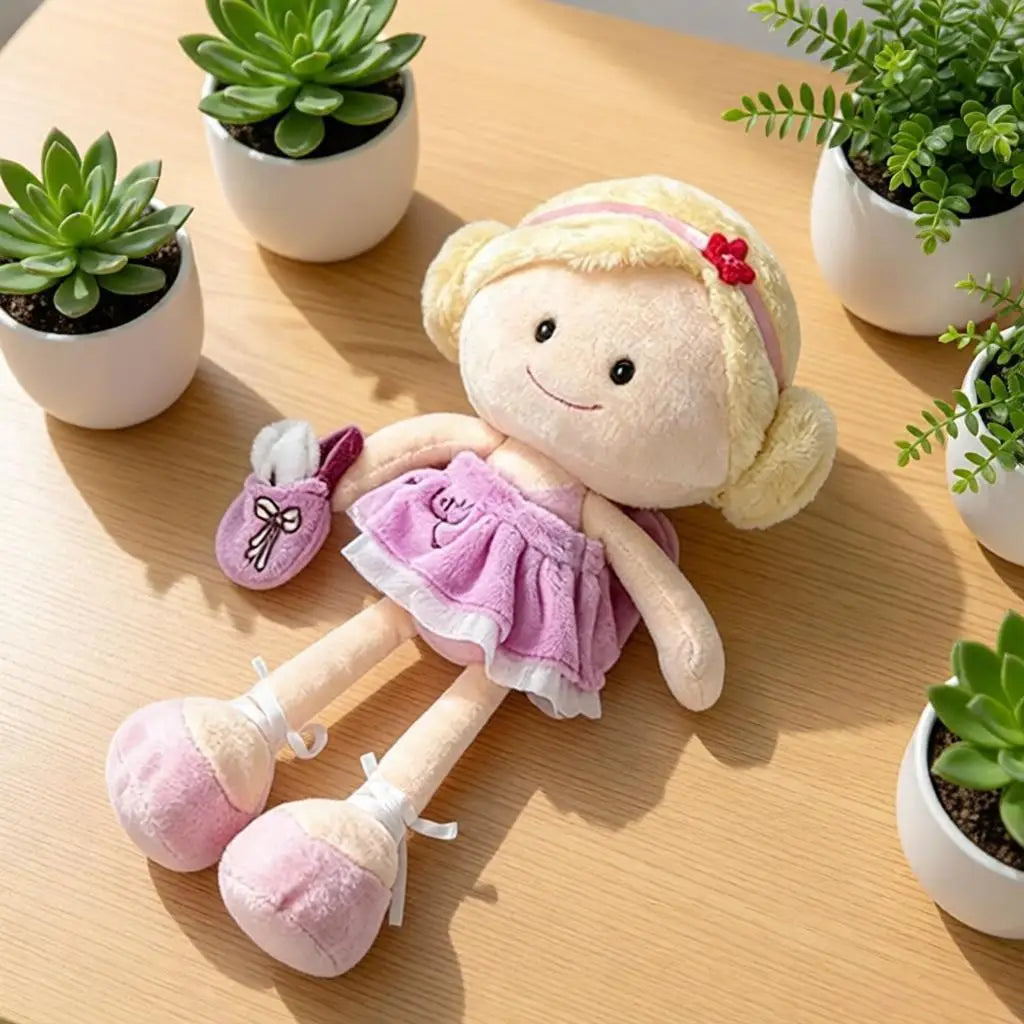 かわいい そばかす顔の パステル ふわふわ ぬいぐるみ