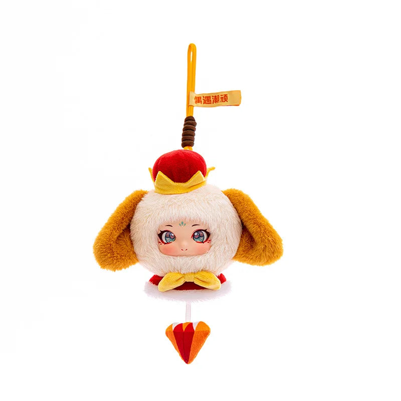 ふわふわ 可愛い 大きな瞳の ドール キーホルダー