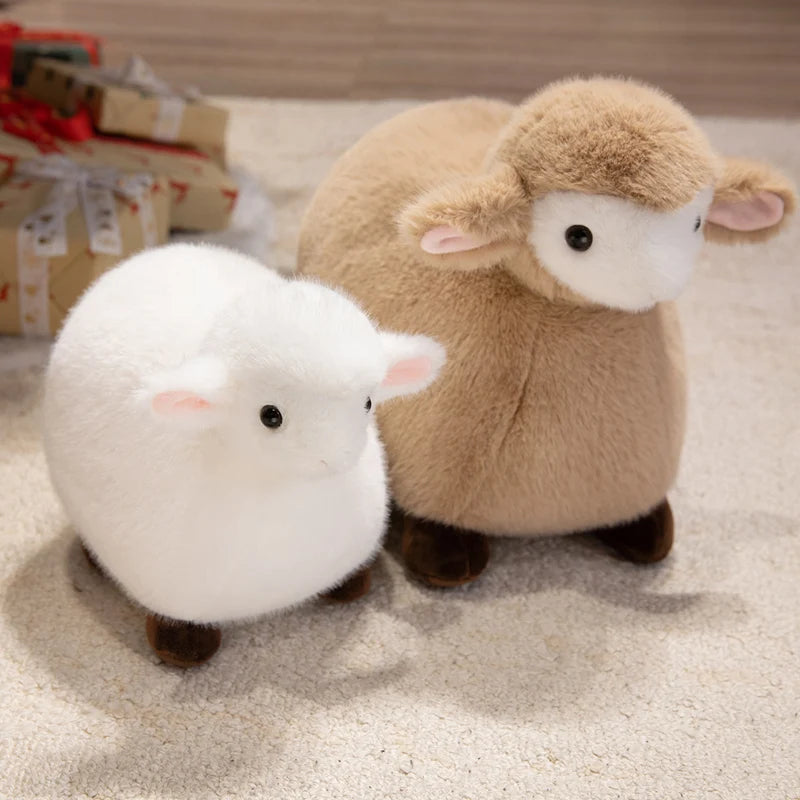 22/30cm Lifelike Sheep Plush Toy White,Black Simulated Sheep Plush Doll Sheep Pendant Stuffed Animal Toy Birthday Gift For Kid