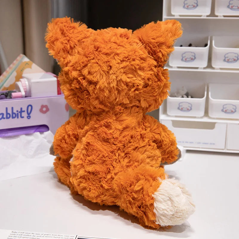 30cm Cute Fluffy Fox Plush Toys Soft Cartoon Orange Fox Soft Stuffed Animals Doll Kids Birthday Gift Accompany the Sleeping Doll