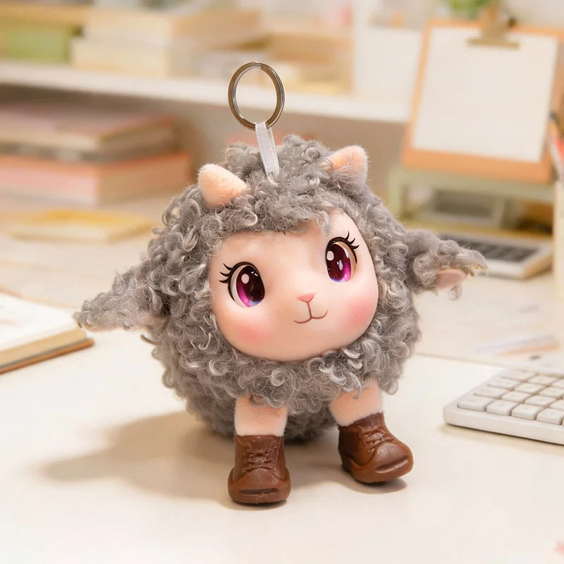 ぽっちゃり くりくり目 の もこもこ ひつじ ぬいぐるみ