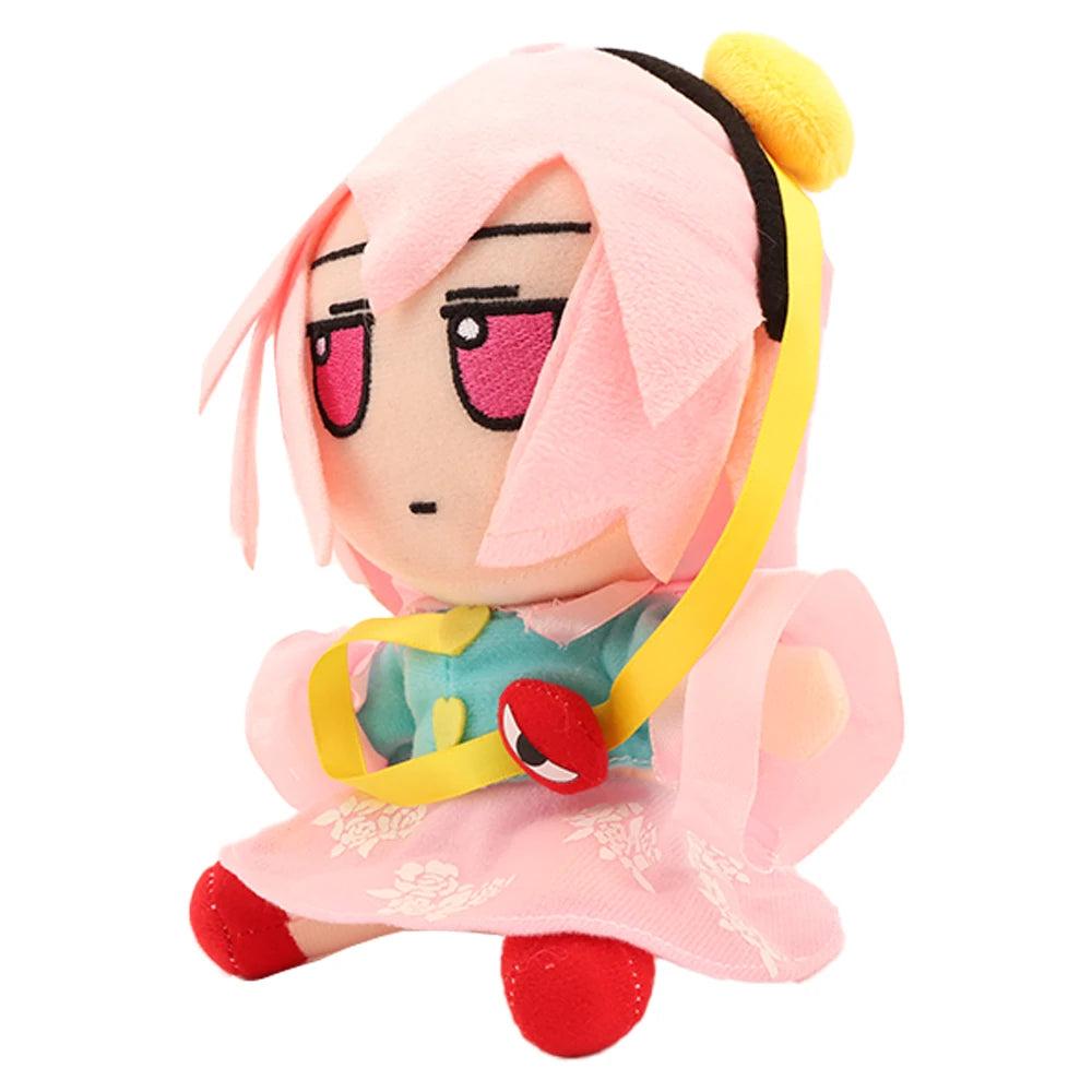 ピンク髪 けだるげな目 アニメ風 ちびキャラ ぬいぐるみ