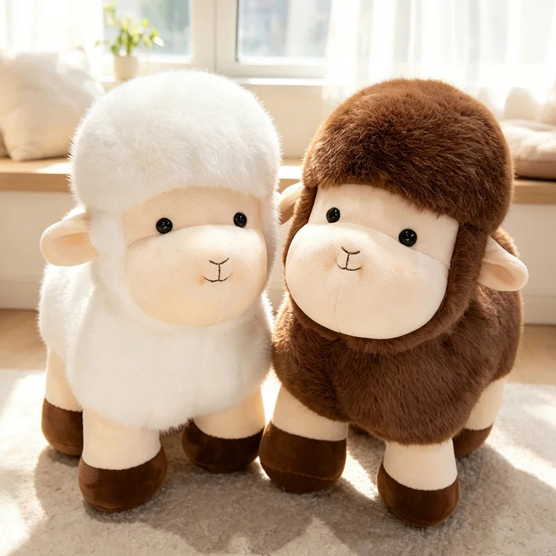Hot Sale Realistic Sheep Plush Toys Soft Stuffed Standing Sheep Doll Cartoon Plush Toy Sheep Room Decoration