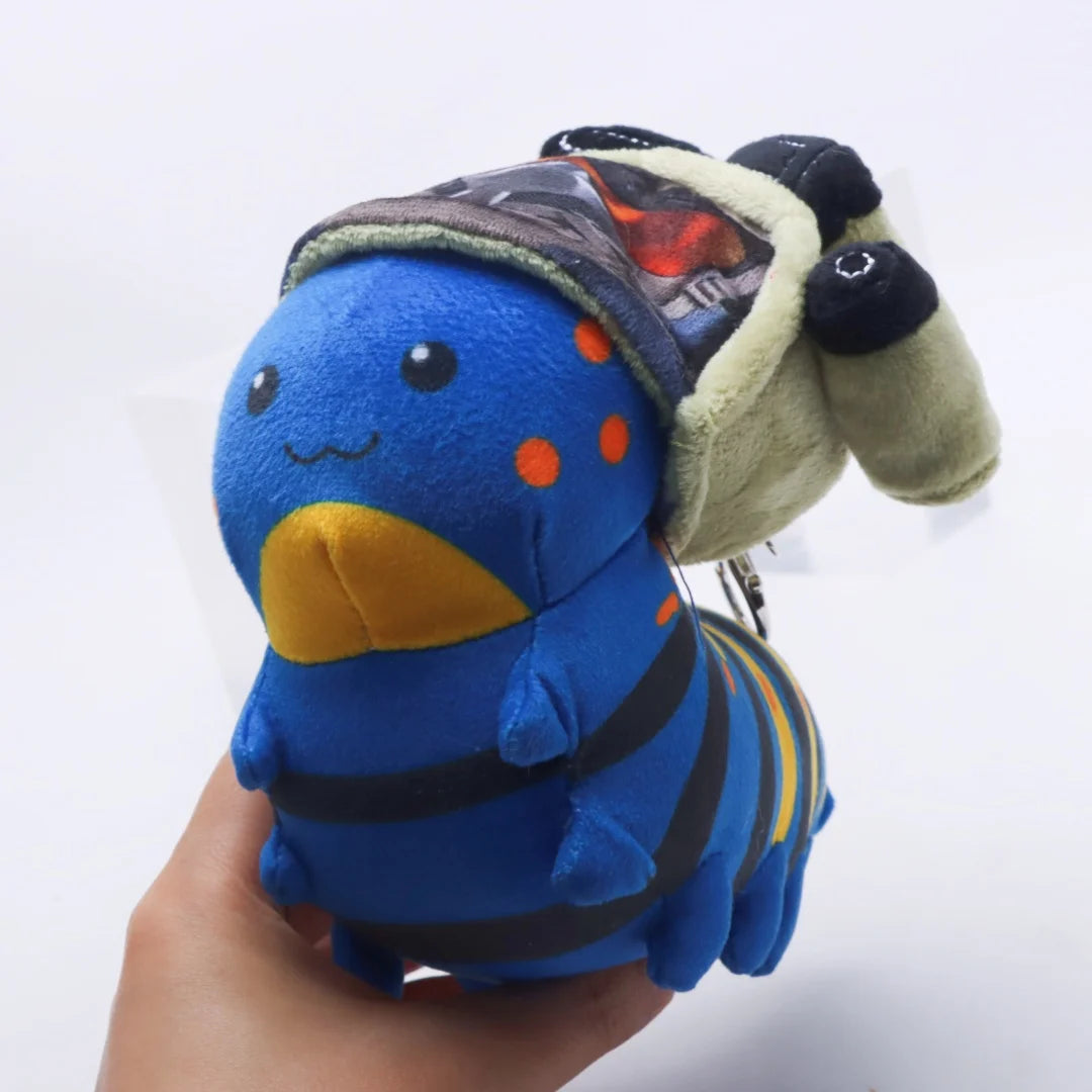 パイロット風ヘルメット ゴーグル付き 青いぬいぐるみ