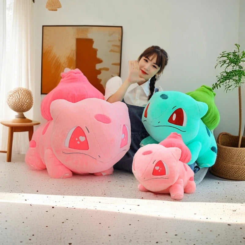かわいい ポケモン フシギダネ ぬいぐるみ ペア ライトブルーとピンク ハート目