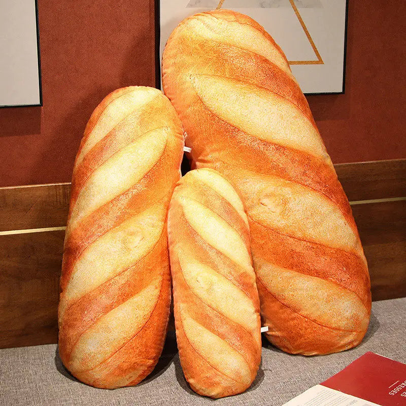 Soft French Bread Plush Pillow Stuffed Printing Images Food Plushie Peluche Party Prop Decor Sleeping Companion Man Gift