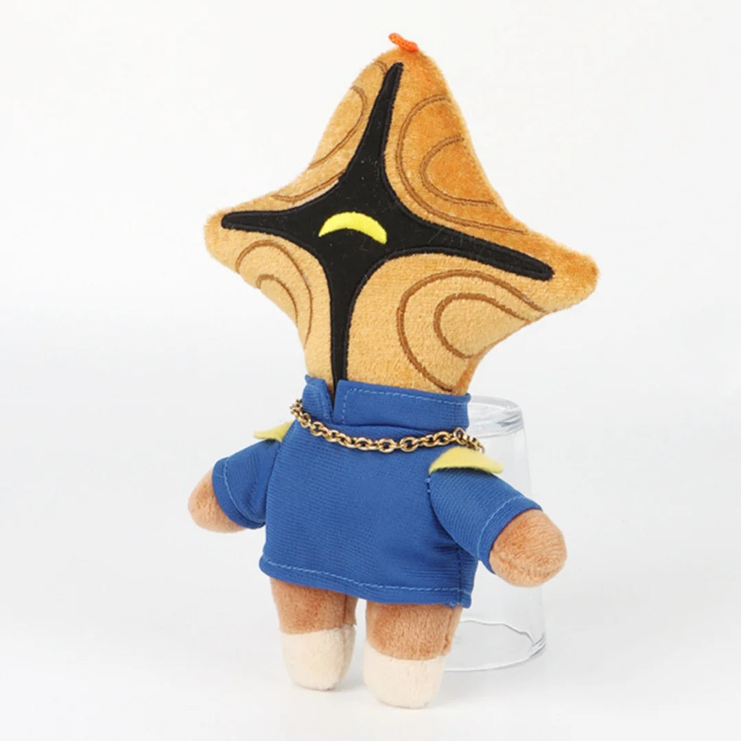 金色の鎖が付いた星形ヘッドの青いローブ ぬいぐるみ