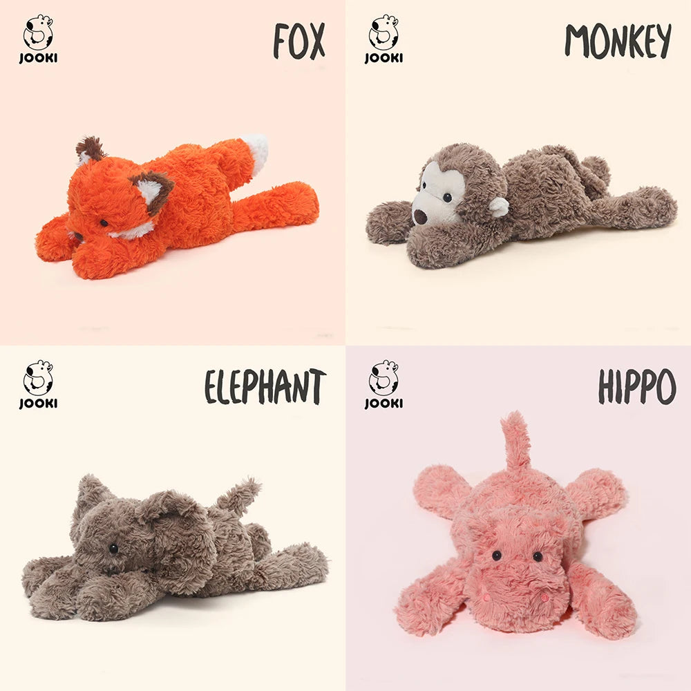 Cute Jimny Elephant, Hippopotamus, Monkey and Fox Plush Toys Funny Baby's Sleeping Companion Room Decor Girls Birthday Gifts
