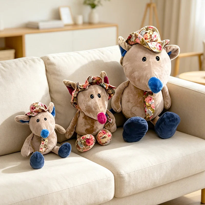20/35CM Cute Mouse Plush Toys Lovely Dressing Cloth Animal Mouse Dolls Stuffed Soft Kids Birthday Gifts 1PC Christmas Gift