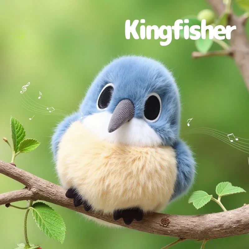 ふわふわ鳴くカワセミのぬいぐるみ