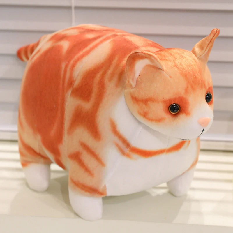 もっちり茶トラ猫 ぬいぐるみ 大小セット キーホルダー付き