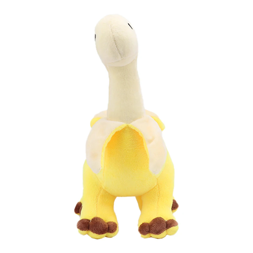 28cm Cute Peeled Banana Brontosaurus Plush Toy Soft Stuffed Dragon Animal Peeled Banana Brontosaurus Toy for Kids Birthday Gift