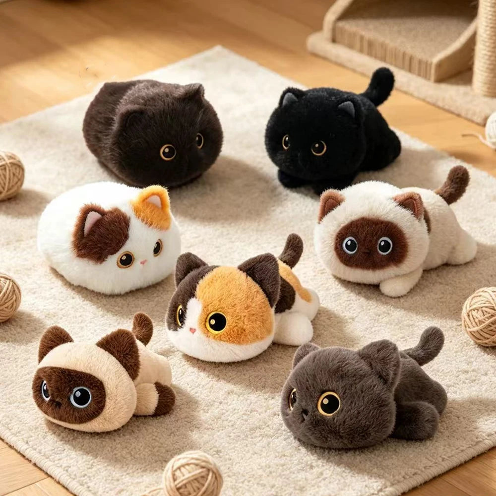 つぶらな瞳の もちもち 猫 ぬいぐるみ