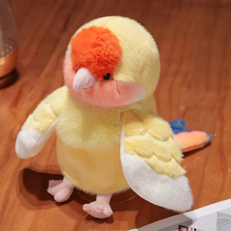 20cm Cute Bird Plush Toys Parrot Cosplay Plush Doll Educational Baby Toys Kawaii Cockatiel/Budgerigar/Monk Parakeet Hand Puppet