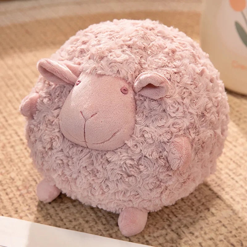 丸い もこもこ ひつじの寝顔 ぬいぐるみクッション