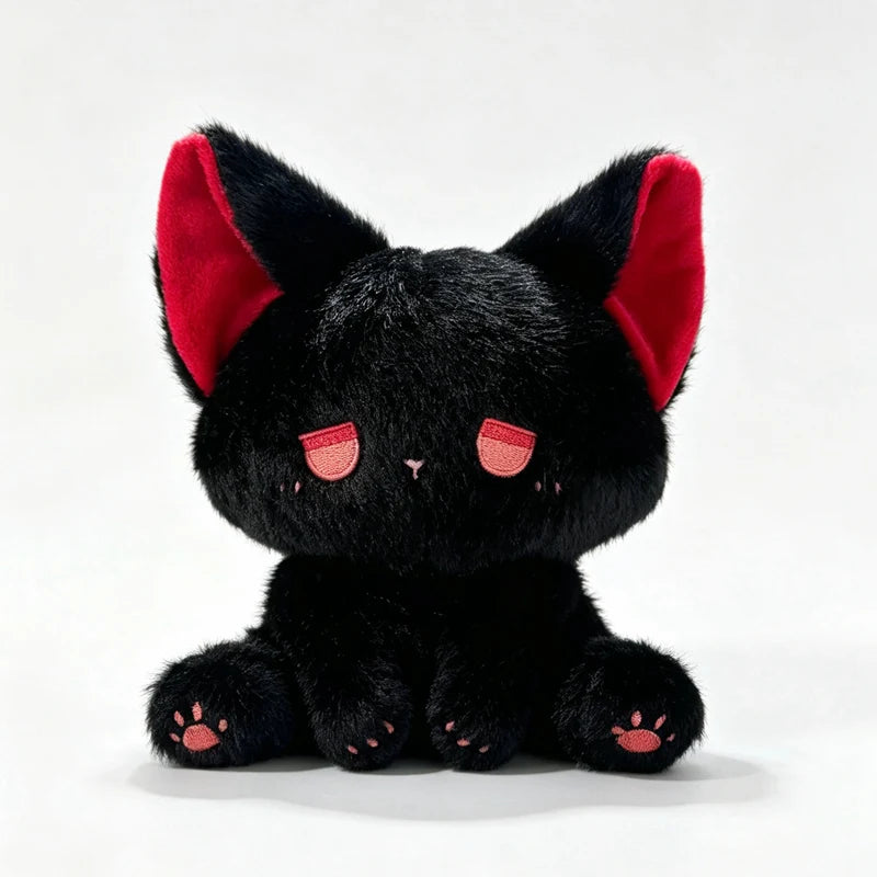 15cm Cute Silly Fox Doll with High Appearance Plush Toy Cartoon Sitting Posture Doll White Black Body with Different Color Ear