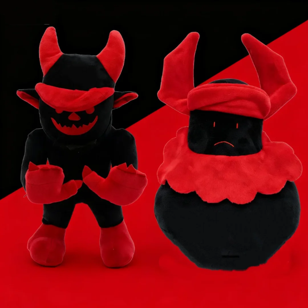 黒赤 デビル ぬいぐるみ 2種セット 角とフリル