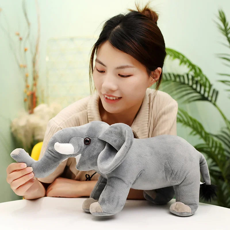 ふわふわ グレーの 子ゾウ ぬいぐるみ