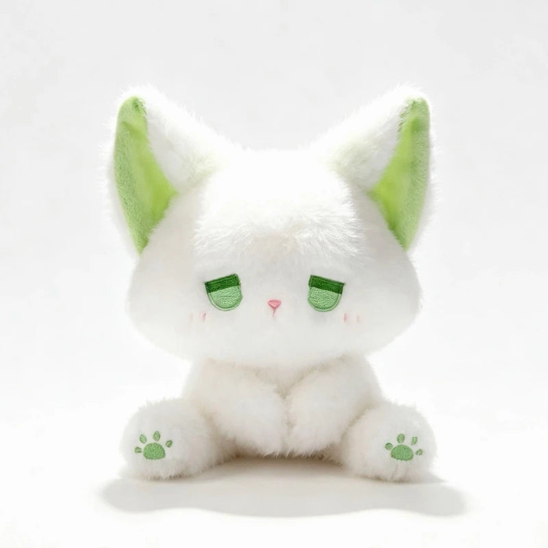 15cm Cute Silly Fox Doll with High Appearance Plush Toy Cartoon Sitting Posture Doll White Black Body with Different Color Ear