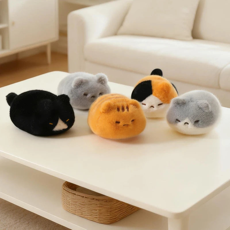 13cm Black Lying Cat Siamese Kitten Plush Toy Cartoon Lifelike Kitten Dolls Animal Artificial Touch Doll Kids Girls Birthday Gif