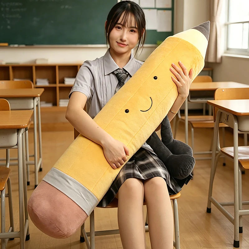 20-120cm Cute Cartoon Stationery Series Plush Toys Giant Soft Creative Pencil Plushie Pillow Funny Christmas Birthday Gifts