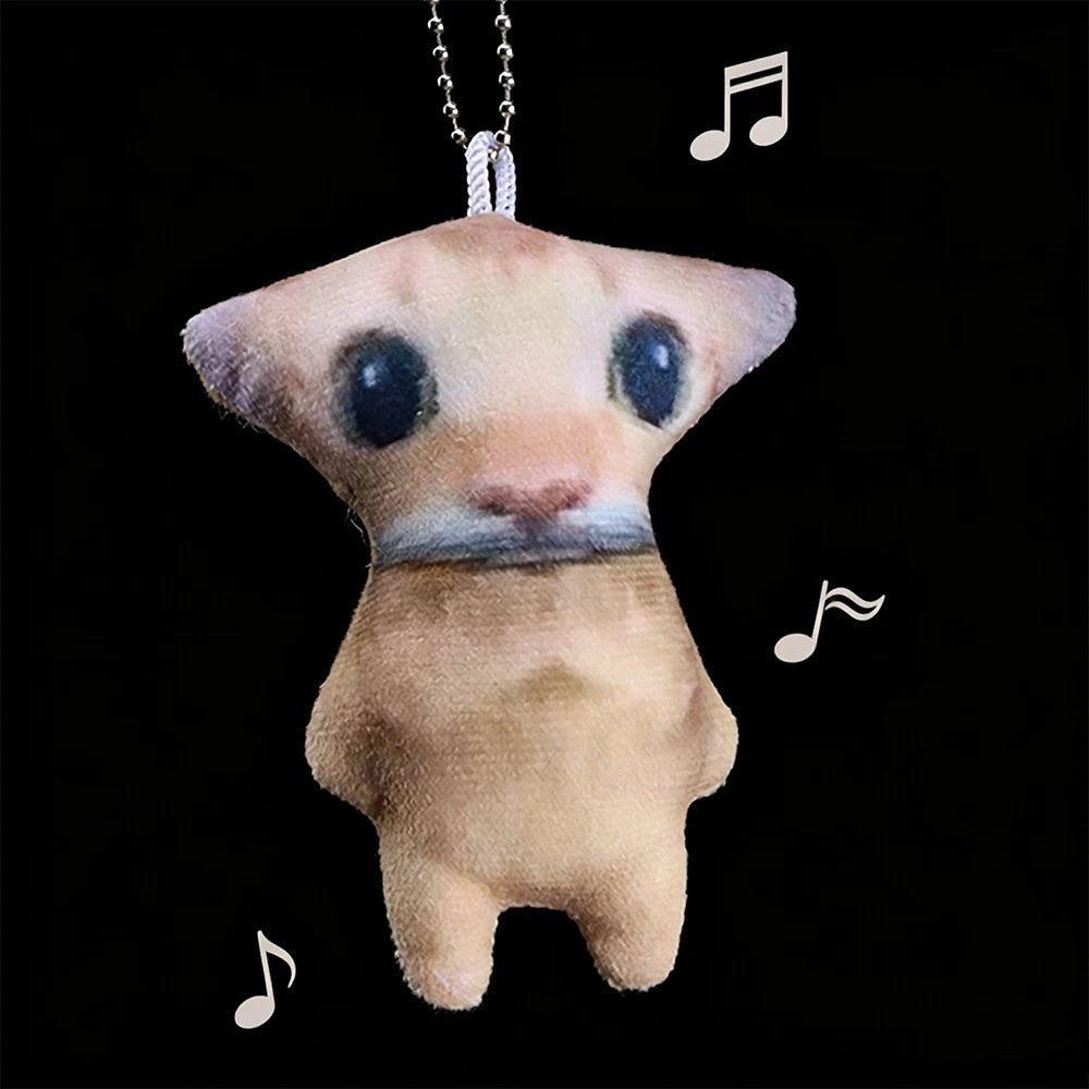 ソフト 目が大きい シュール ビンガス 猫 ぬいぐるみ キーホルダー