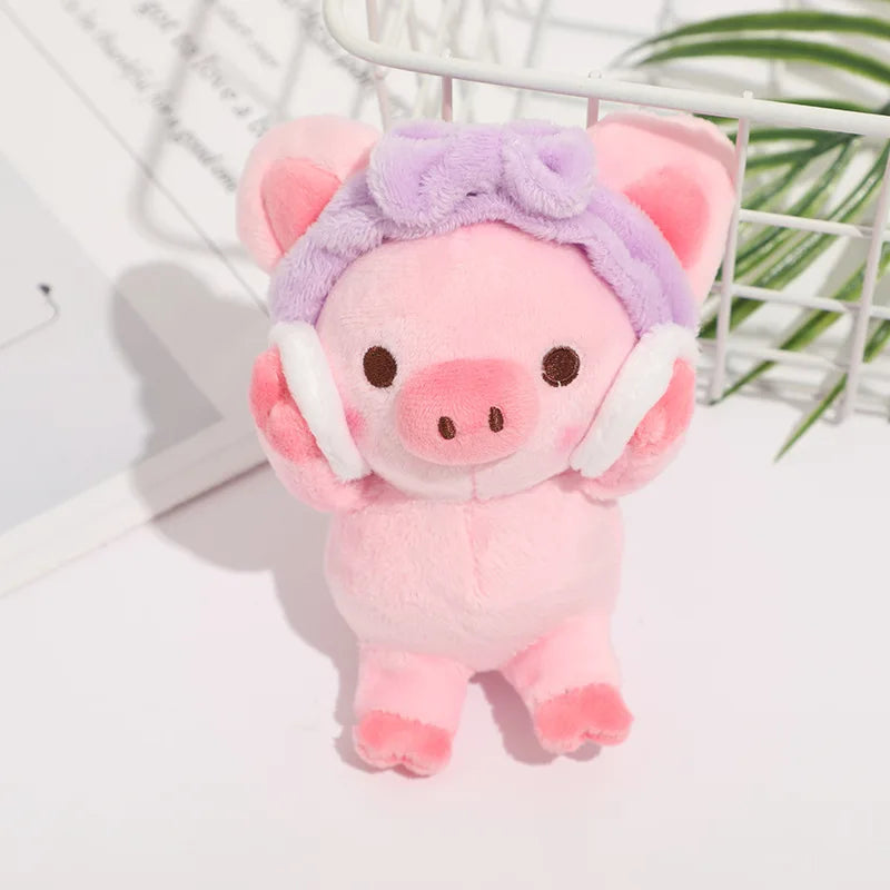Cute Cartoon Face Wash Pig Plush Toys Soft Plush Doll Toy Car Bag Pendant Key Chain Stuffed Animals Toy Kids Girl Boy Gifts