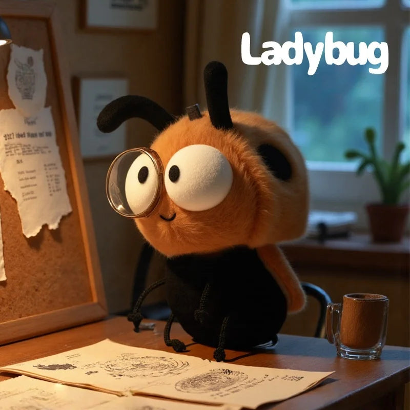 Ladybug 虫眼鏡が可愛い てんとう虫 ぬいぐるみ