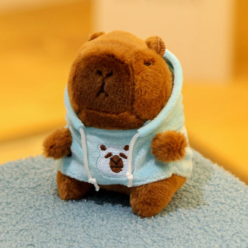 12cm Cute Cartoon Capybara Pendant Plush Toy Dolls Bag Hanging Ornaments Cute Kapibala Keychain Desktop Dolls Ornaments Pendants