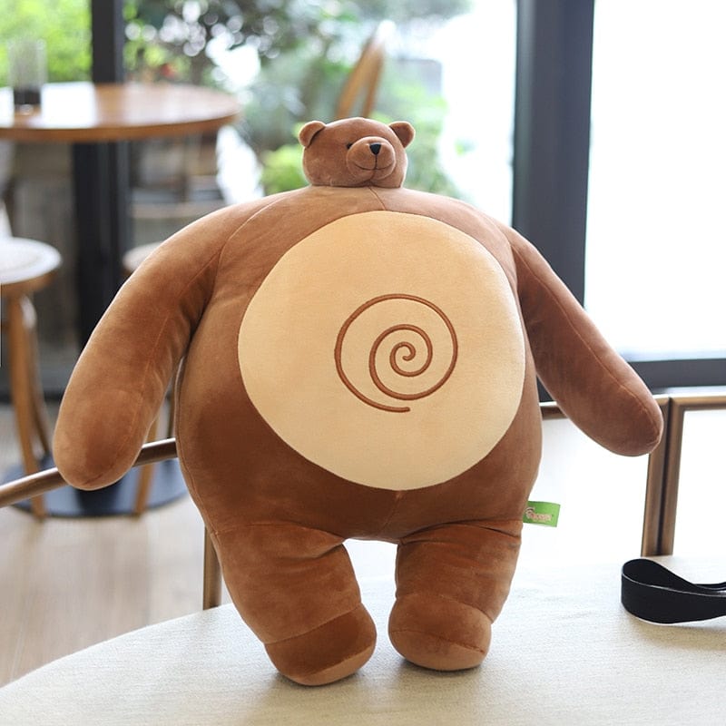 茶色の渦巻き模様のテディベア