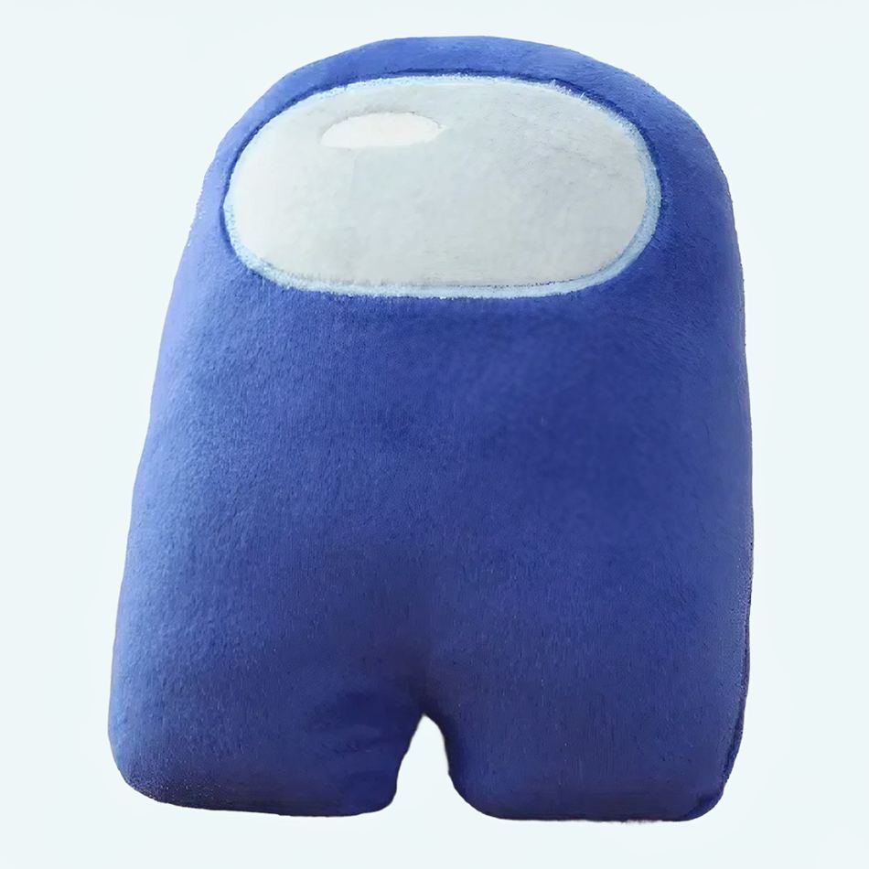 柔らかい青色のAmong Usの子供用ぬいぐるみ、抱きしめたくなるおもちゃ、10cm、The Plush Company