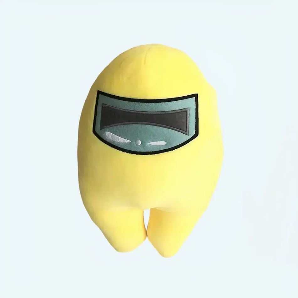 The Plush Companyの、柔らかくて抱きしめたくなるような、楽しい黄色のAmong Usのぬいぐるみキャラクター