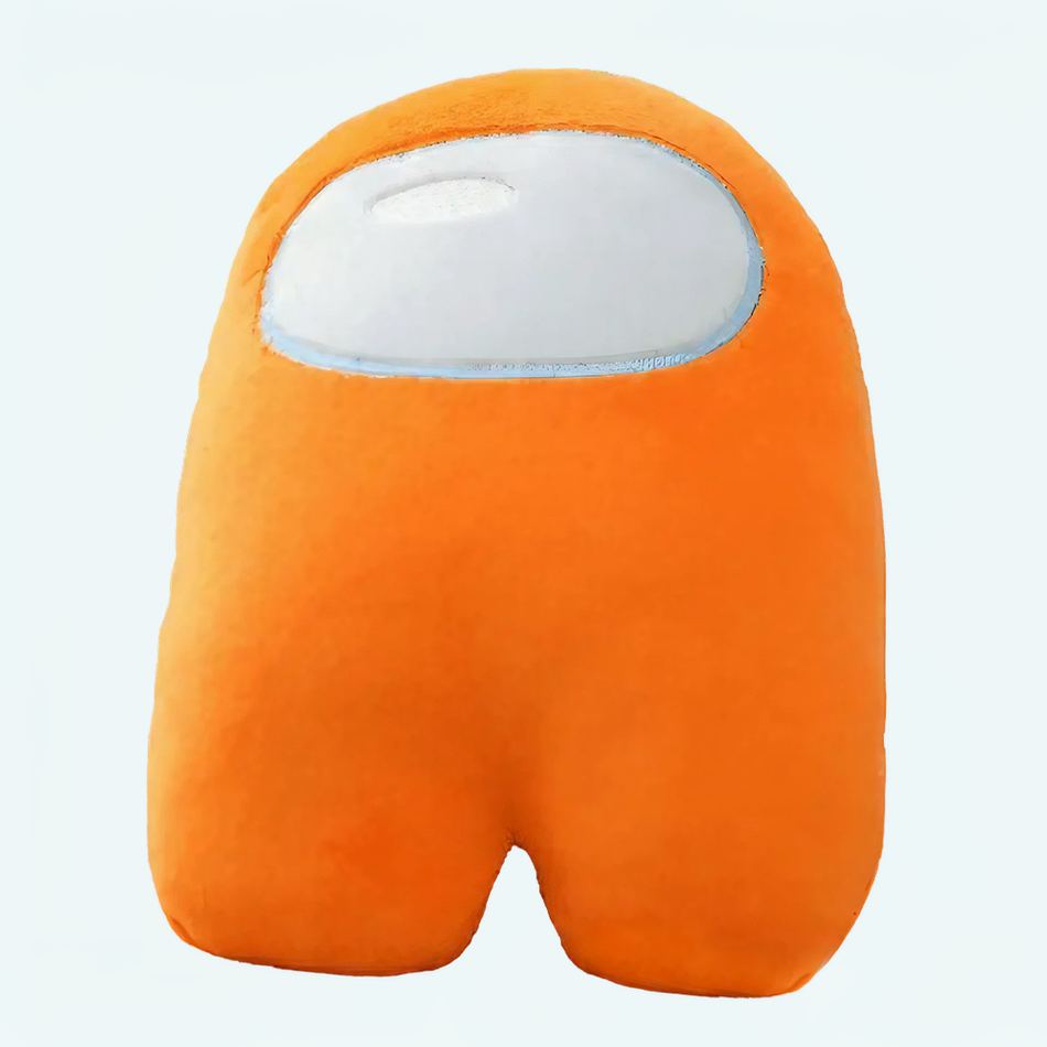 ゲームの世界からやってきた、柔らかくて抱きしめたいオレンジ色のAmong Usのぬいぐるみ（10cm）、La Compagnie de la Peluche製