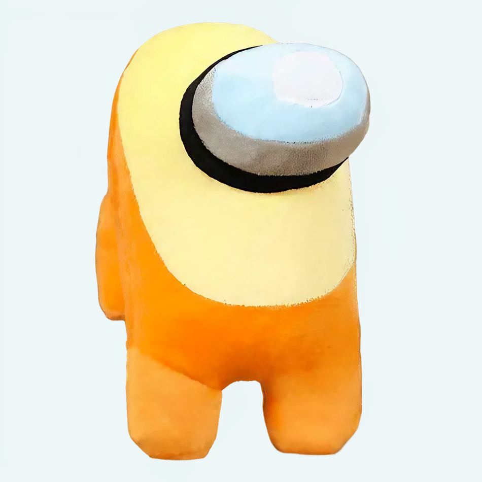 Among Usのオレンジと黄色の柔らかいぬいぐるみ、子供用、10cm、The Plush Company