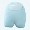 柔らかいターコイズ色のAmong Usの子供用ぬいぐるみ、10cm、La Compagnie de la Peluche製