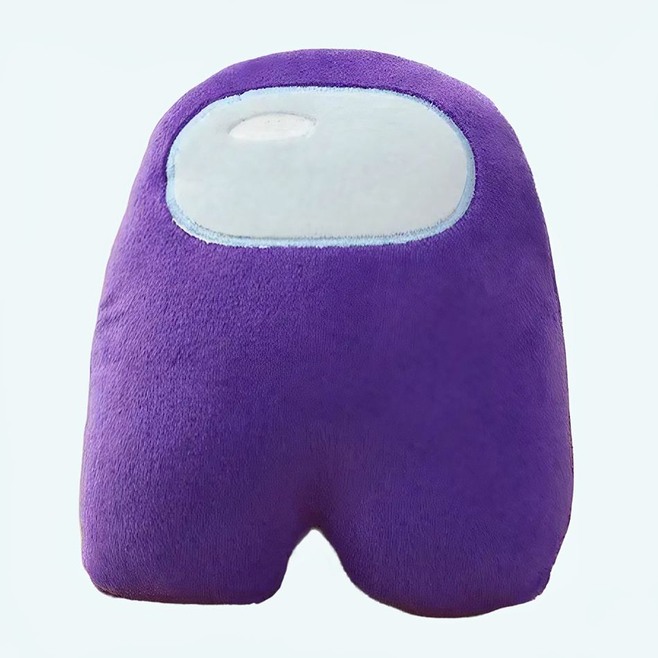 柔らかい紫色のAmong Usのぬいぐるみ、子供用、抱きしめたくなるおもちゃ、10cm、The Plush Company