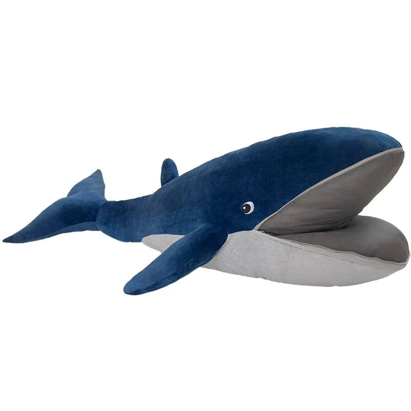 口を開けたシロナガスクジラのぬいぐるみ、120cm