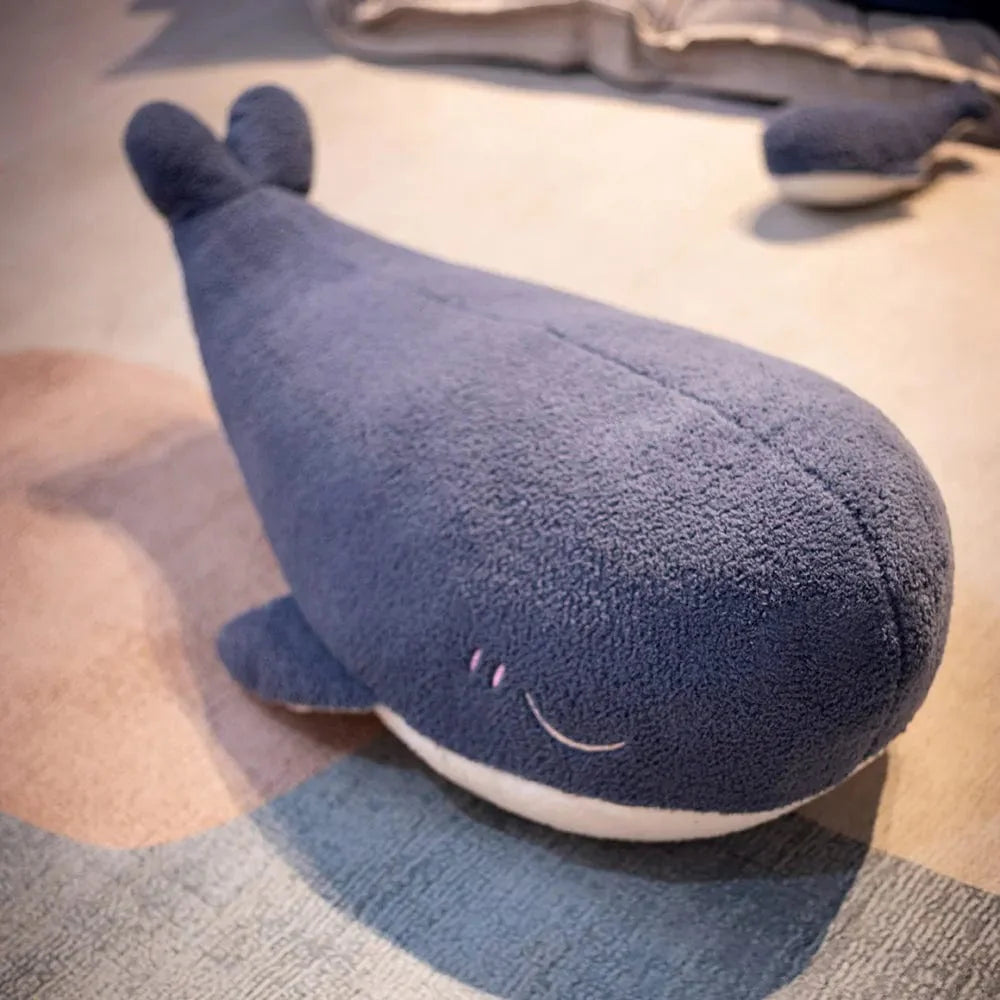 大きなシロナガスクジラのぬいぐるみ、80cm