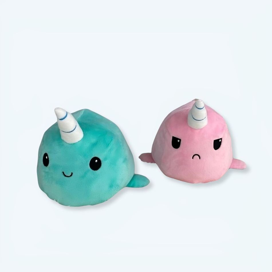 柔らかい緑色のユニコーンクジラのぬいぐるみ（子供用） - マジカル・プラッシュ・カンパニー