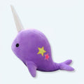 お子様の空想にぴったりの、柔らかい紫色の魔法のユニコーンクジラのぬいぐるみ、35cm、The Plush Company