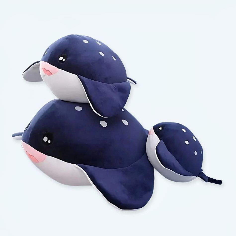 柔らかい黒クジラのぬいぐるみ、子供部屋にぴったり、心地よい海のシーンにぴったり、35cm、The Plush Company