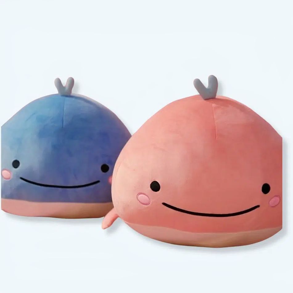 柔らかいピンクのクジラのぬいぐるみ、子供のための海の抱擁、The Plush Company